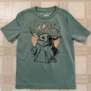 Star Wars Baby Yoda Grogu Green Graphic T-shirt Kids 4T